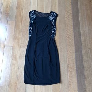 Black sequin short formal dress